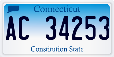 CT license plate AC34253