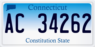 CT license plate AC34262