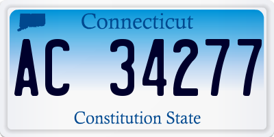 CT license plate AC34277