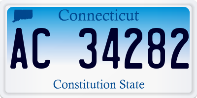 CT license plate AC34282