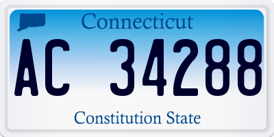 CT license plate AC34288