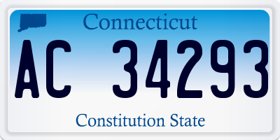 CT license plate AC34293