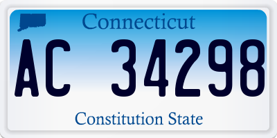 CT license plate AC34298