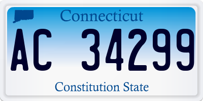 CT license plate AC34299