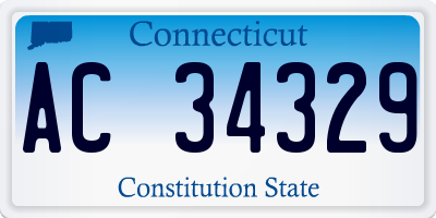 CT license plate AC34329