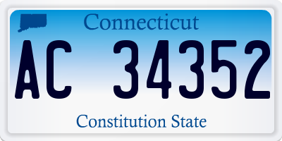 CT license plate AC34352
