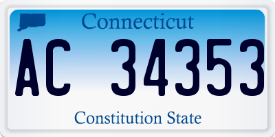 CT license plate AC34353