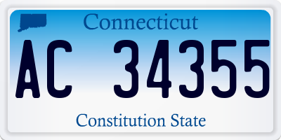 CT license plate AC34355
