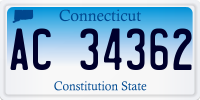 CT license plate AC34362