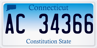 CT license plate AC34366