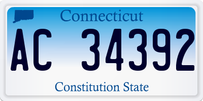 CT license plate AC34392