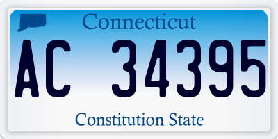 CT license plate AC34395
