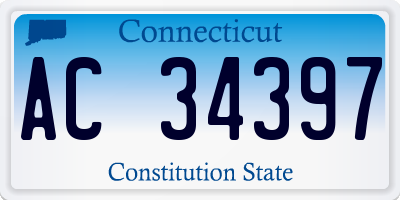 CT license plate AC34397