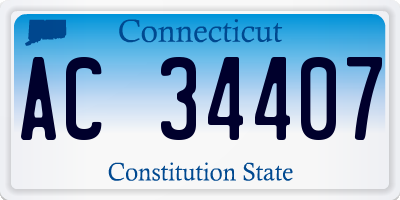 CT license plate AC34407