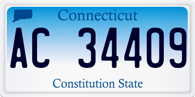 CT license plate AC34409