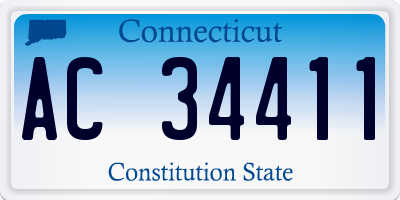 CT license plate AC34411