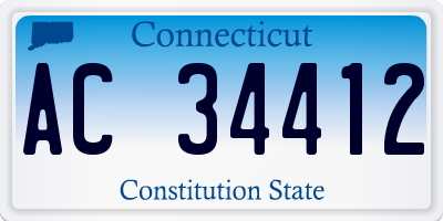 CT license plate AC34412