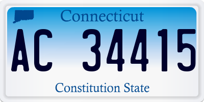 CT license plate AC34415