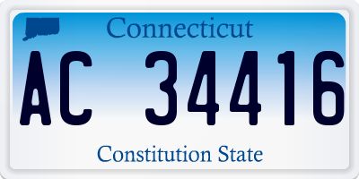 CT license plate AC34416