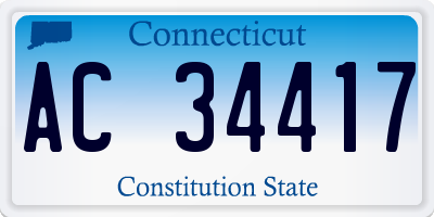 CT license plate AC34417