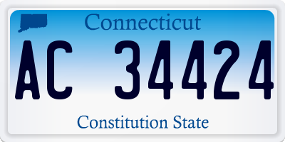 CT license plate AC34424