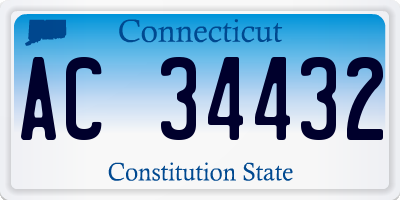 CT license plate AC34432