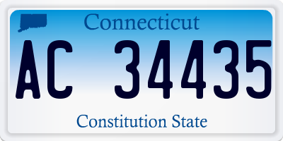 CT license plate AC34435