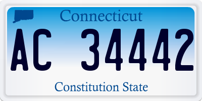 CT license plate AC34442