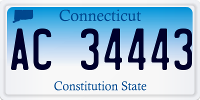 CT license plate AC34443