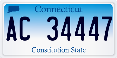 CT license plate AC34447