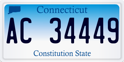 CT license plate AC34449