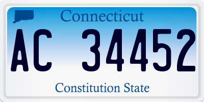 CT license plate AC34452