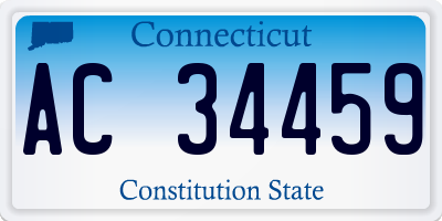 CT license plate AC34459