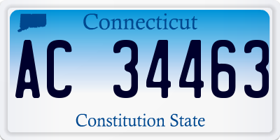 CT license plate AC34463