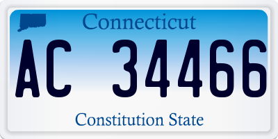 CT license plate AC34466