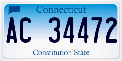 CT license plate AC34472