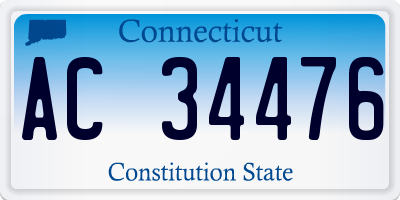 CT license plate AC34476