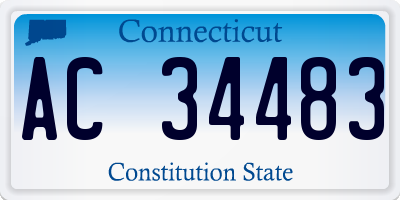 CT license plate AC34483