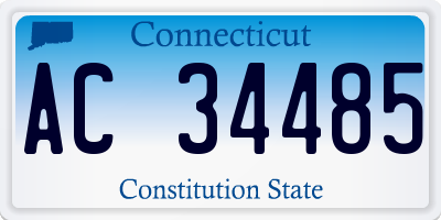 CT license plate AC34485