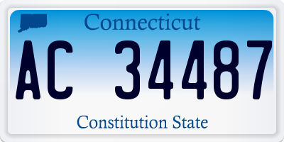 CT license plate AC34487