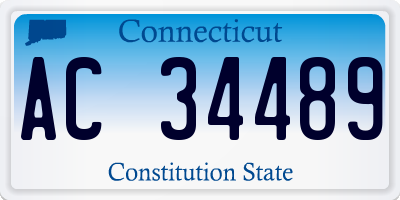 CT license plate AC34489