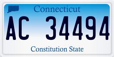 CT license plate AC34494