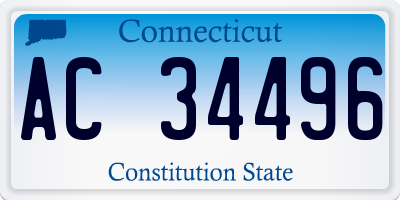 CT license plate AC34496