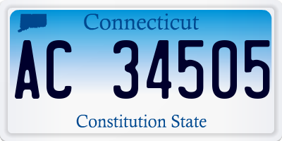 CT license plate AC34505
