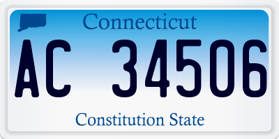 CT license plate AC34506