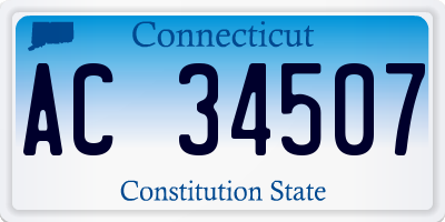 CT license plate AC34507