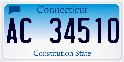 CT license plate AC34510