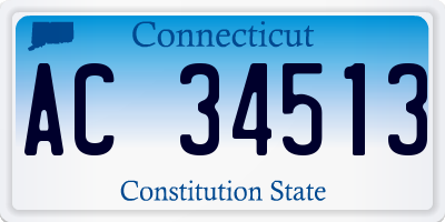 CT license plate AC34513