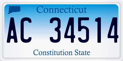 CT license plate AC34514