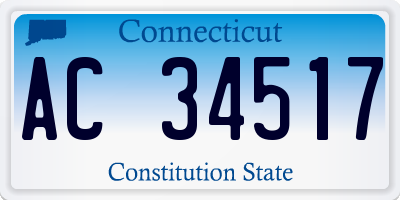 CT license plate AC34517
